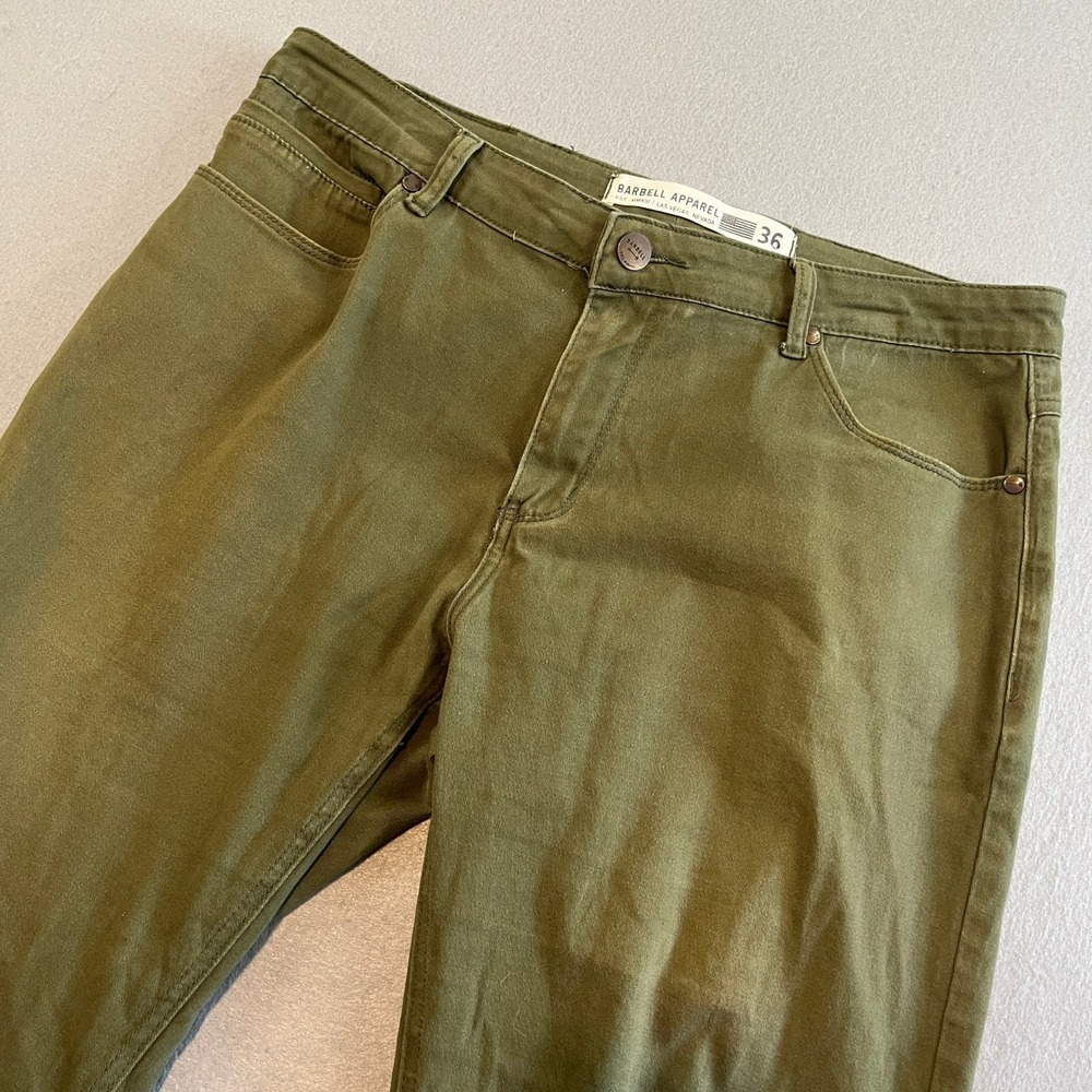 Barbell Apparel Olive Green Men's Chinos